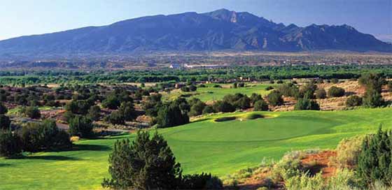 Two resorts service most Albuquerque, New Mexico golf vacations. Here's how to decide which one is right for you. (Photo courtesy of Twin Warriors Golf Club 
