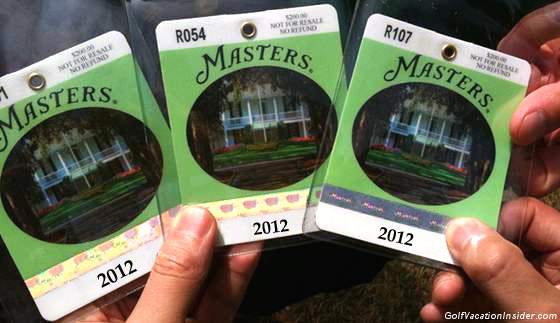 2012 Masters Tickets